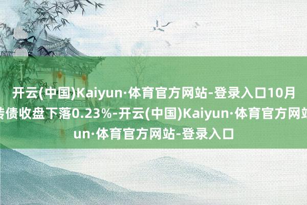 开云(中国)Kaiyun·体育官方网站-登录入口10月17日爱玛转债收盘下落0.23%-开云(中国)Kaiyun·体育官方网站-登录入口