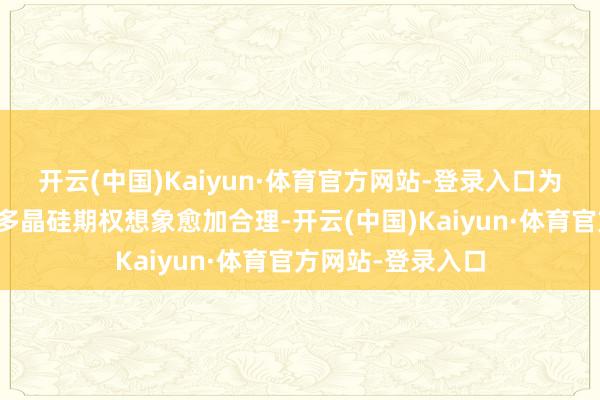 开云(中国)Kaiyun·体育官方网站-登录入口为使多晶硅期货和多晶硅期权想象愈加合理-开云(中国)Kaiyun·体育官方网站-登录入口