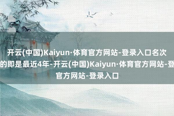 开云(中国)Kaiyun·体育官方网站-登录入口名次前四暖的即是最近4年-开云(中国)Kaiyun·体育官方网站-登录入口